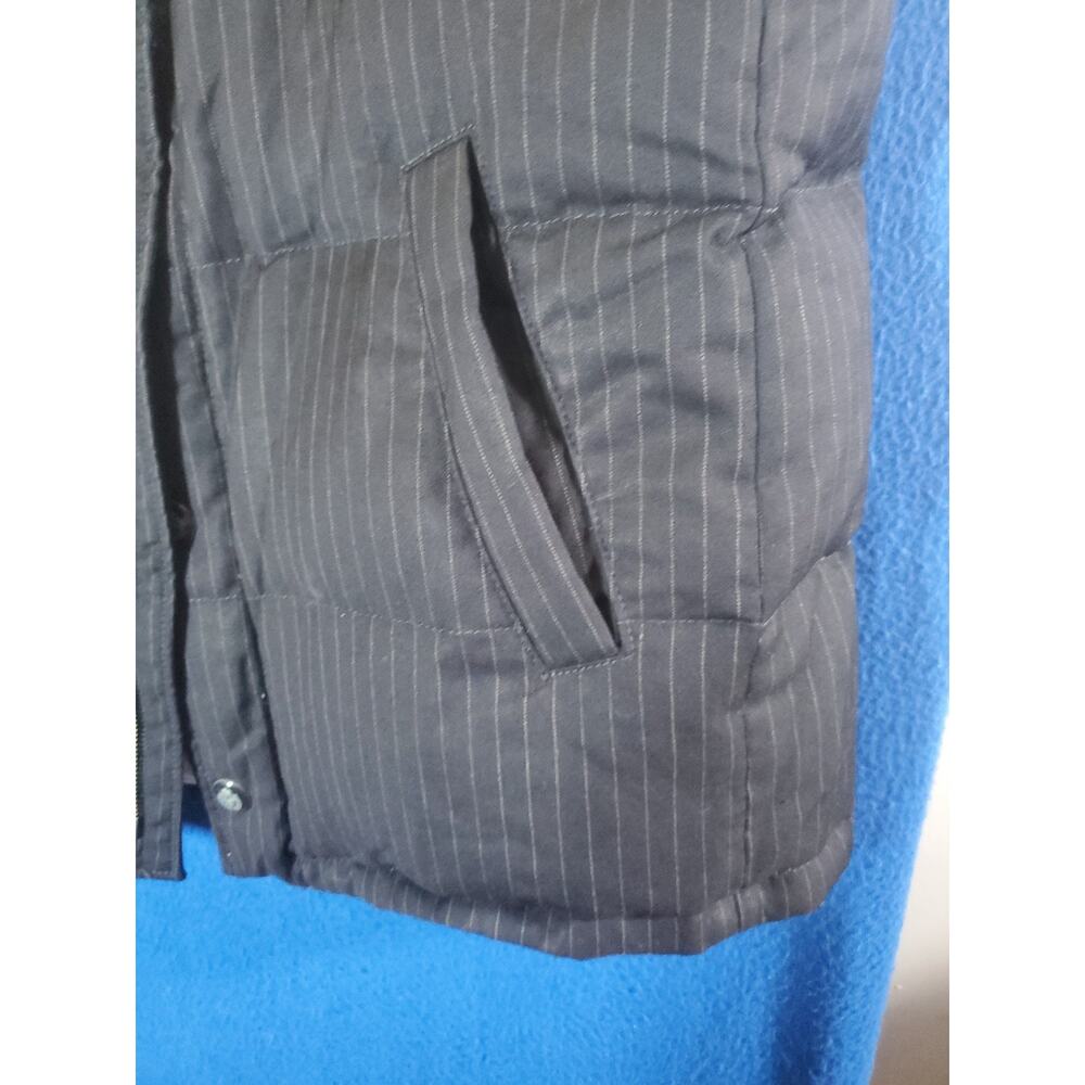 Tommy Hilfiger Men XL Pinstripe Puffer Vest Wool Blend Full Zip Snap Insulated - Picture 13 of 16